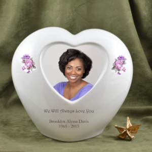 Italian Porcelain Urn for Ashes | Memorial Pictures LLC